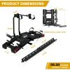 imageEco Pro Ebike Rack with Ramp for 2 EBikes 200 lbs Capacity Fits 5quot Fat Tire Hitch Bike Rack for Cars SUVs Trucks with 2quot Receiver Foldable Tilting Locking No Assembly Needed EBike Platform Carrier
