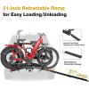 imageEco Pro Upgraded 200lbs EBike Rack with Ramp for 2 EBikes Hitch EBike Rack for Cars SUVs Trucks Foldable Tilting Bike Rack Platform for Tow Hitch 2quot Receiver EBike Carrier Fits up to 5quot Fat Tire