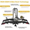 imageIron Pro 200lbs EBike Rack with Ramp for 2 EBikes Hitch Bike Rack for Cars SUVs Trucks Foldable Tilting Bike Rack Platform for Tow Hitch with 2quot Receiver EBike Carrier Fits up to 5quot Fat Tire