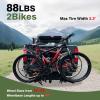 imageRider X Hitch Bicycle Rack for 2 Bikes Bike Rack for Cars SUVs Trucks AntiWobble Locking Bike Rack for Tow Hitch with 2 Inch Receiver Bike Carrier Platform Fits 16 to 29 Bikes