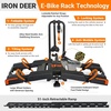 image:imageEco Pro Upgraded 200lbs EBike Rack with Ramp for 2 EBikes Fits 5 Fat Tire Hitch EBike Rack for Cars SUVs Trucks with 2 Receiver Foldable Tilting Locking No Assembly Needed EBike Platform Carrier