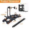 image:imageEco Pro Upgraded 200lbs EBike Rack with Ramp for 2 EBikes Fits 5 Fat Tire Hitch EBike Rack for Cars SUVs Trucks with 2 Receiver Foldable Tilting Locking No Assembly Needed EBike Platform Carrier