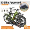 image:imageEco Pro Upgraded 200lbs EBike Rack with Ramp for 2 EBikes Fits 5 Fat Tire Hitch EBike Rack for Cars SUVs Trucks with 2 Receiver Foldable Tilting Locking No Assembly Needed EBike Platform Carrier